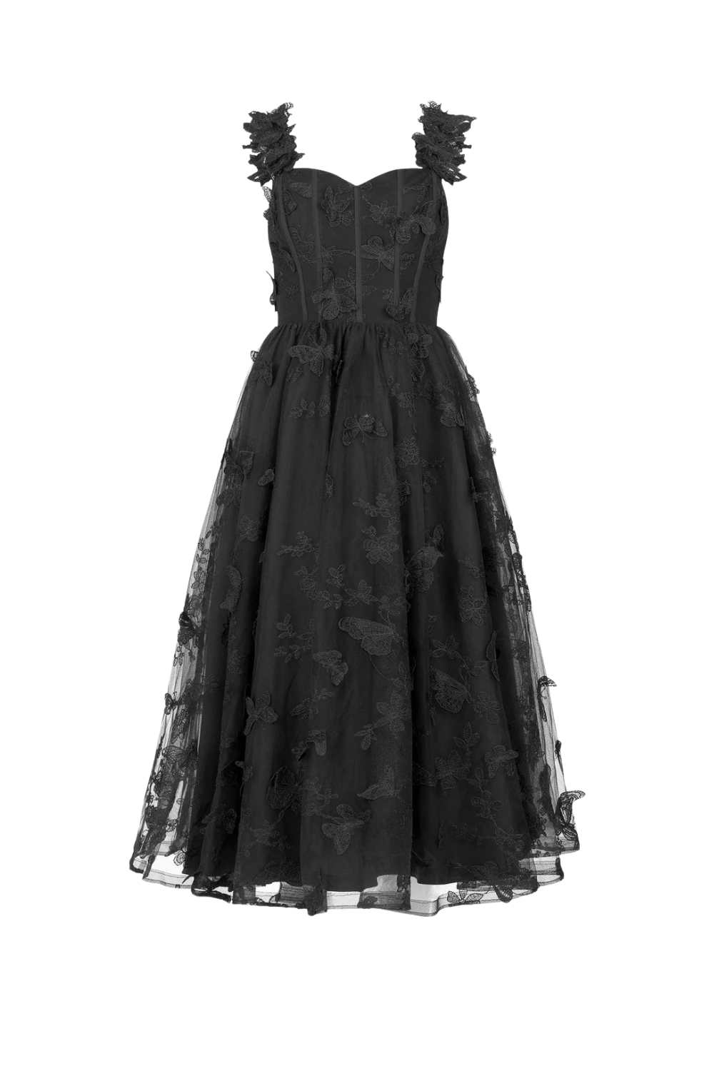 chic size inclusive model wearing JessaKae Mariposa Dress