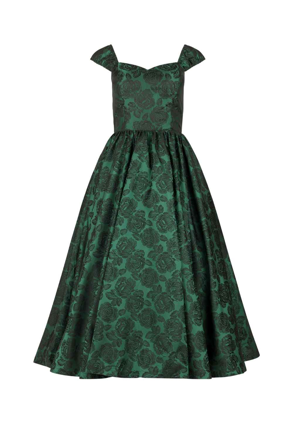chic size inclusive model wearing JessaKae Campbell Midi Corset Dress Green Dresses