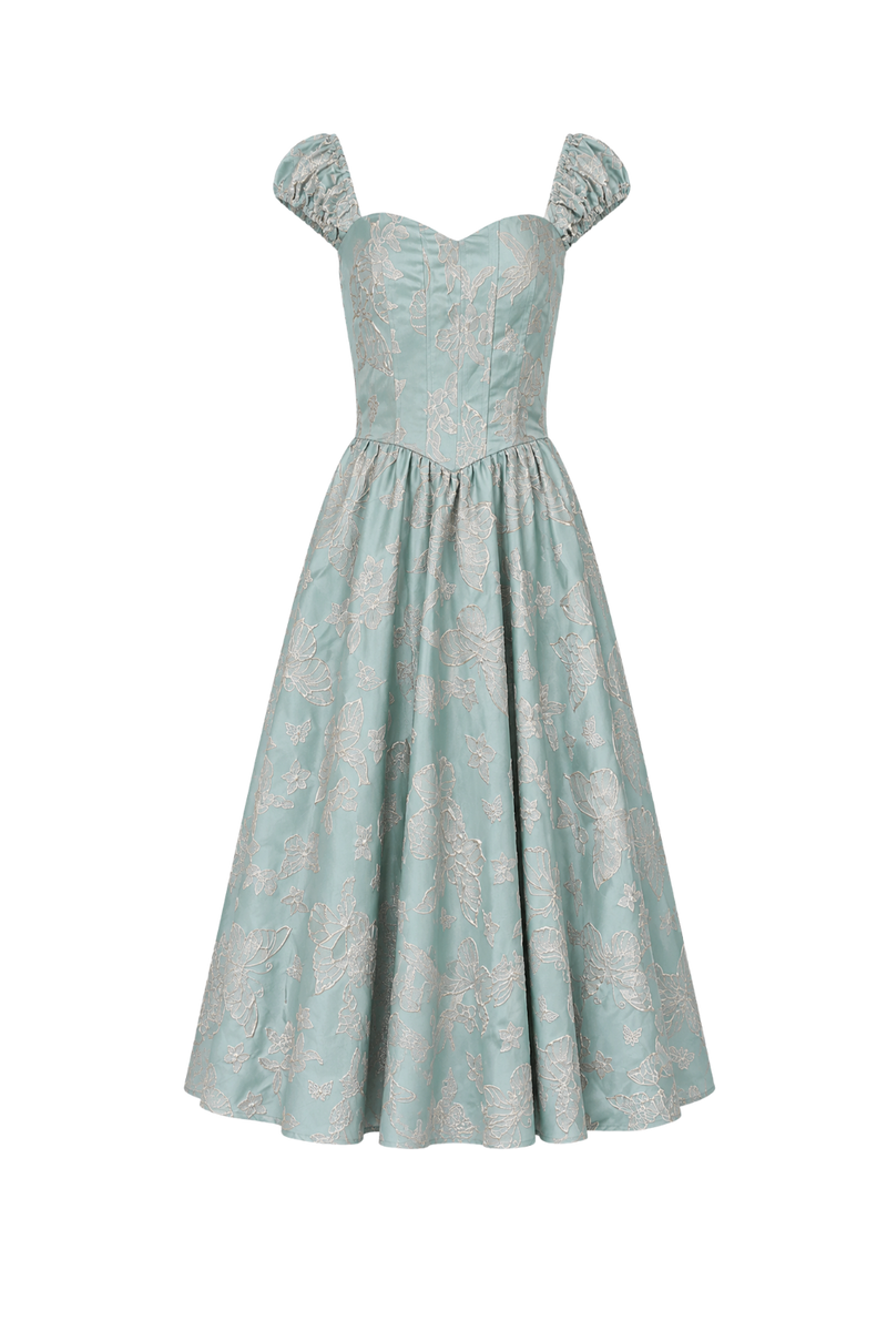 Carolyn Dress Sage ghost