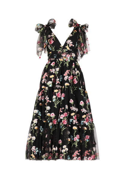 Margaret Midi Dress Black - JessaKae - Margaret Midi Dress Black - XXS