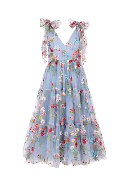 Margaret Midi Dress Blue Dresses - JessaKae - Margaret Midi Dress Blue - XXS