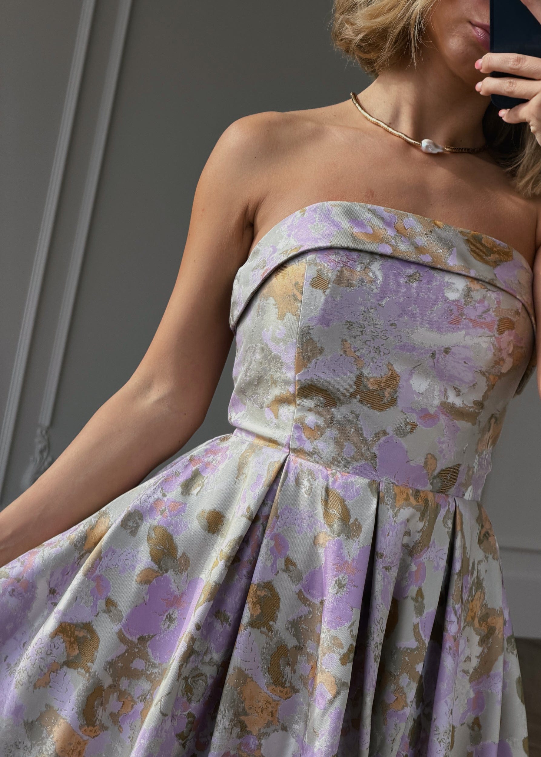 chic size inclusive model wearing JessaKae Anastelle Dress