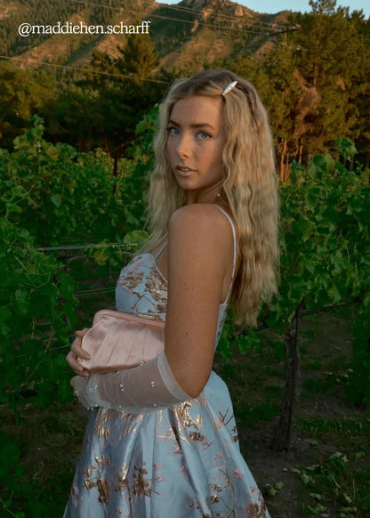chic size inclusive model wearing JessaKae Arabella Dress