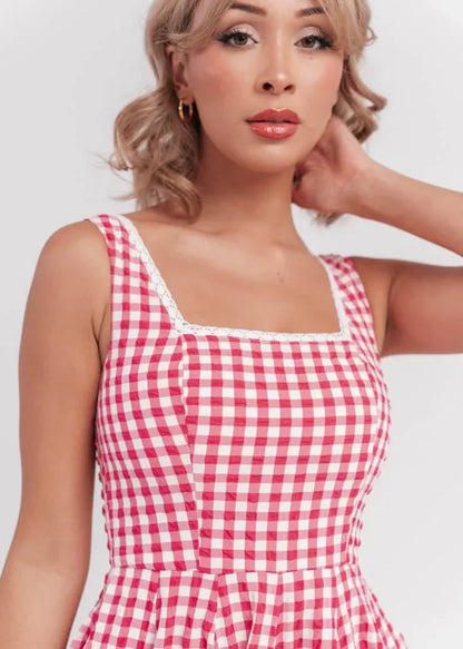 Daze Dress Dresses - JessaKae - Daze Dress - Red Gingham / XXS