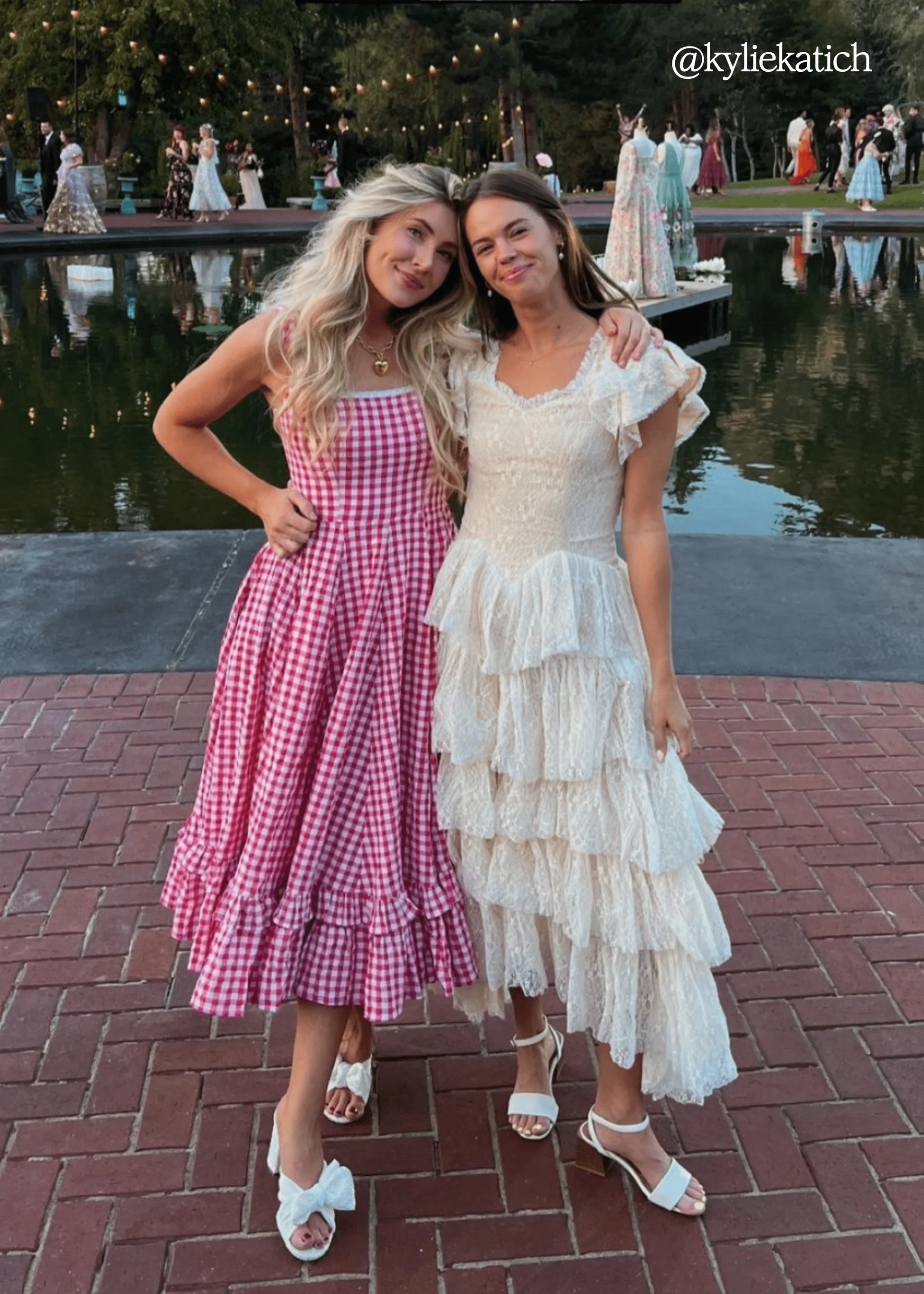 chic size inclusive model wearing JessaKae Daze Dress Red Gingham Dresses