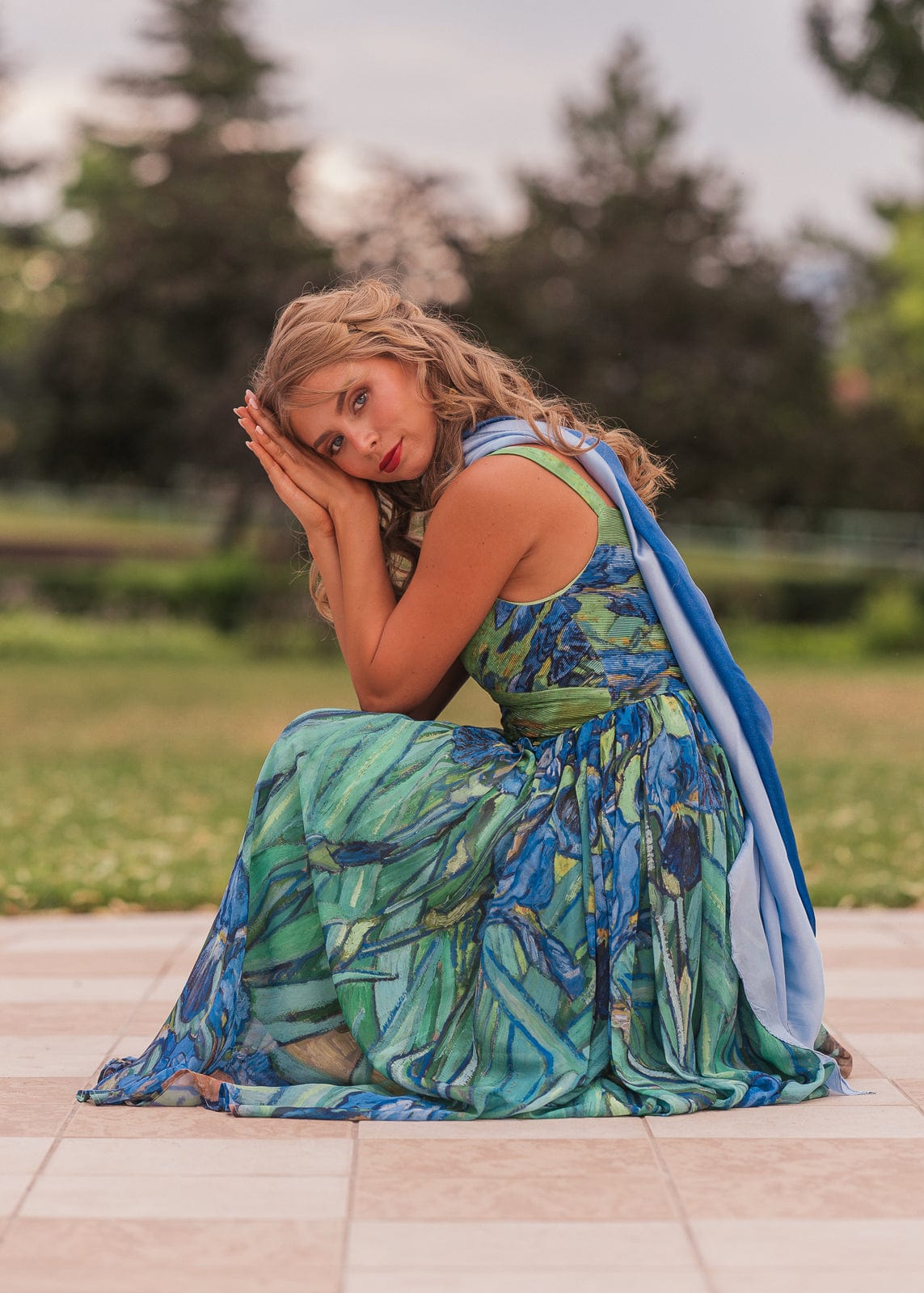 chic size inclusive model wearing JessaKae Iris Dress