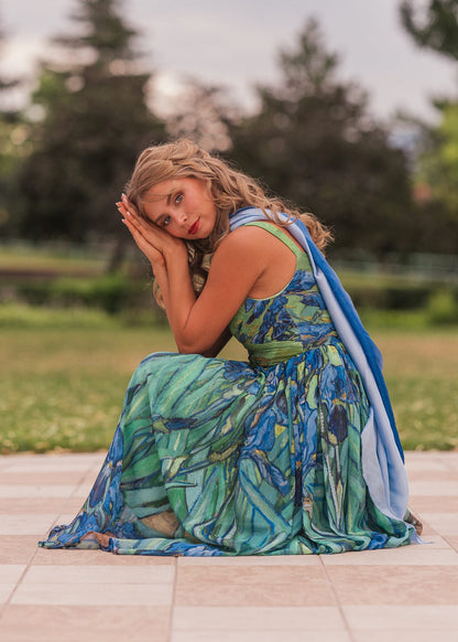 chic size inclusive model wearing JessaKae Iris Dress