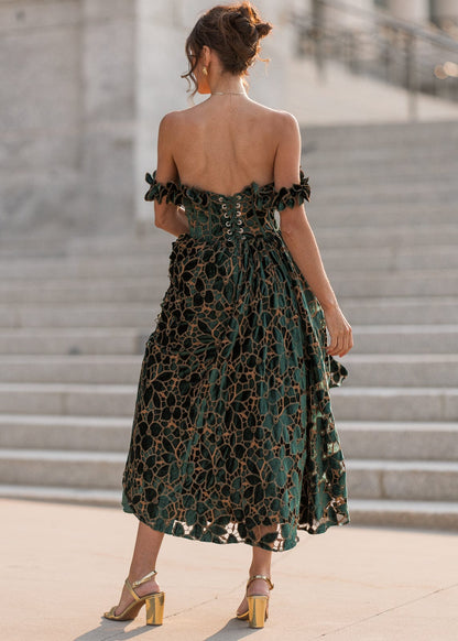 chic size inclusive model wearing JessaKae Melena Dress