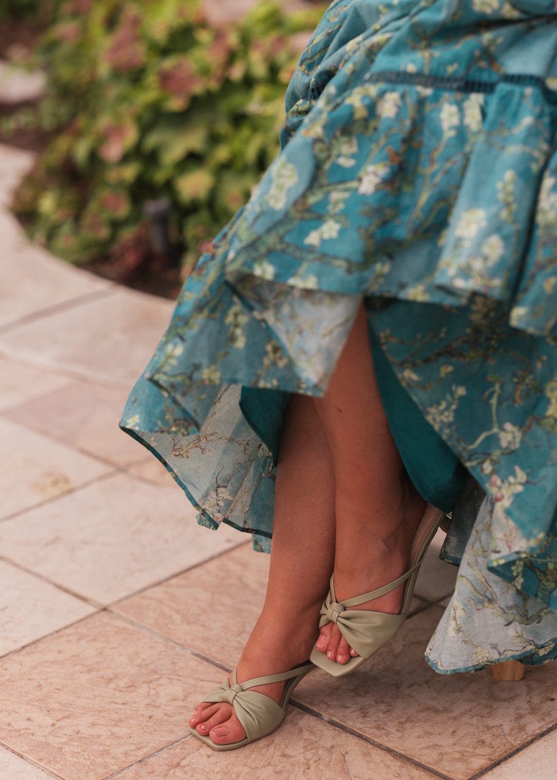 chic size inclusive model wearing JessaKae Van Gogh Dress