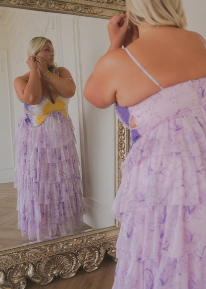 chic size inclusive model wearing JessaKae Vanessa Dress