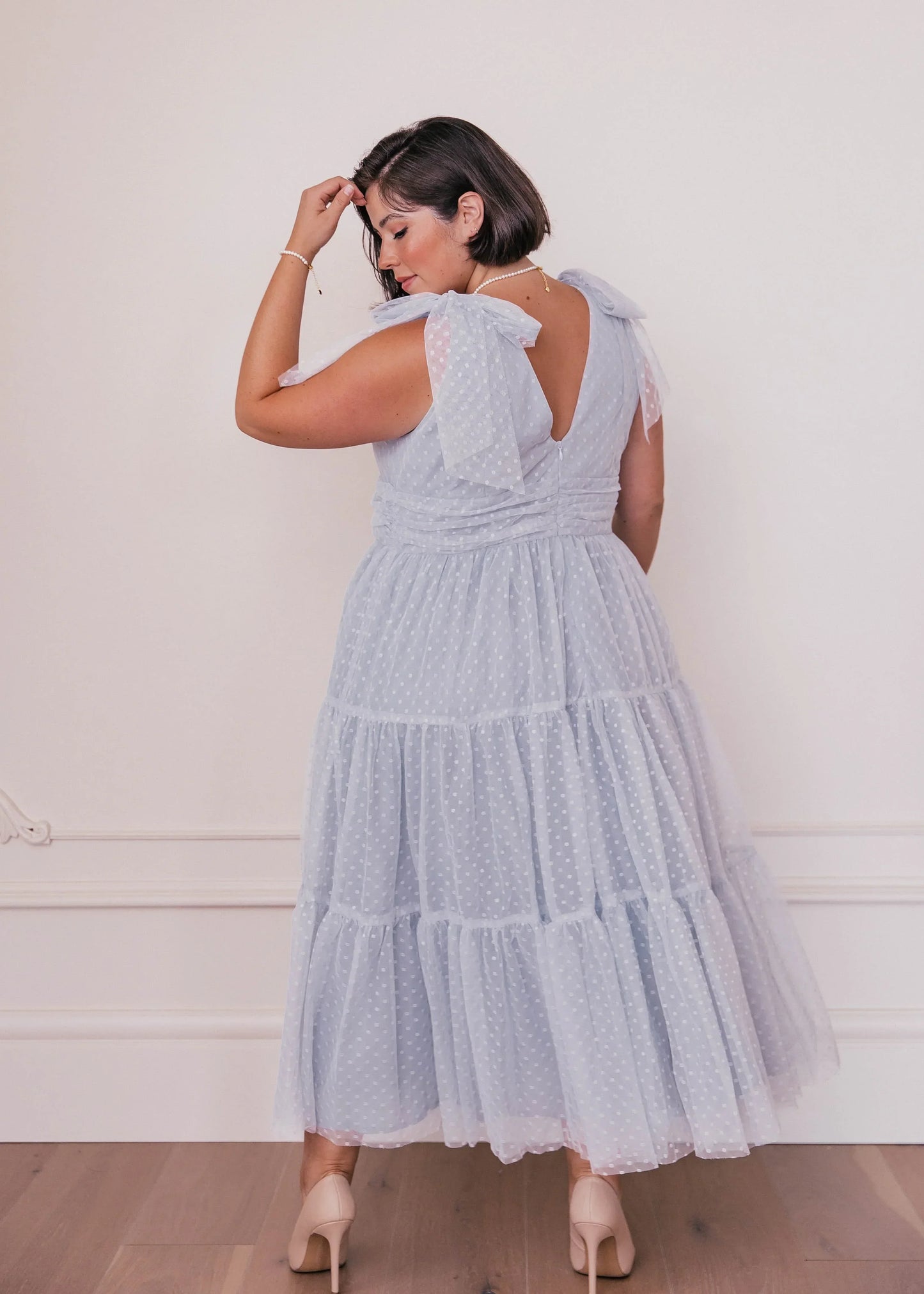 Jeanne Dress Dusty Blue Dresses - JessaKae - Jeanne Dress Dusty Blue - Dusty Blue / XXS