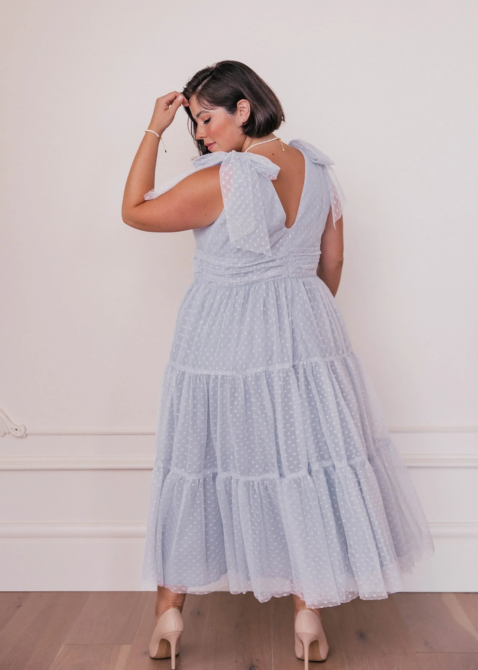 Jeanne Dress Dusty Blue Dresses - JessaKae - Jeanne Dress Dusty Blue - Dusty Blue / XXS