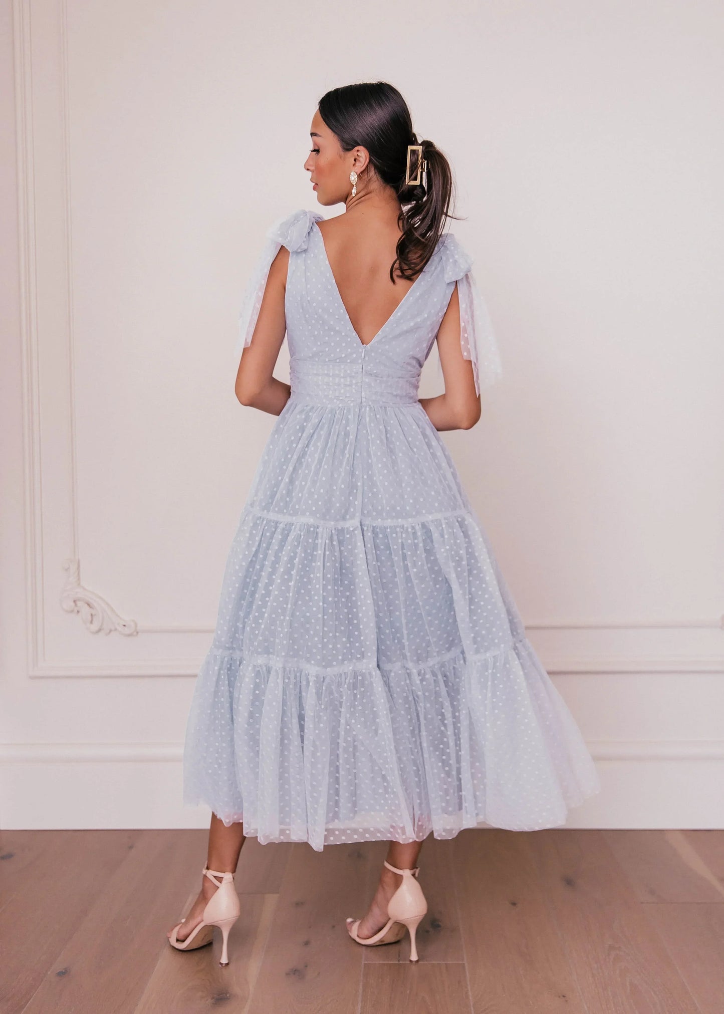 Jeanne Dress Dusty Blue Dresses - JessaKae - Jeanne Dress Dusty Blue - Dusty Blue / XXS