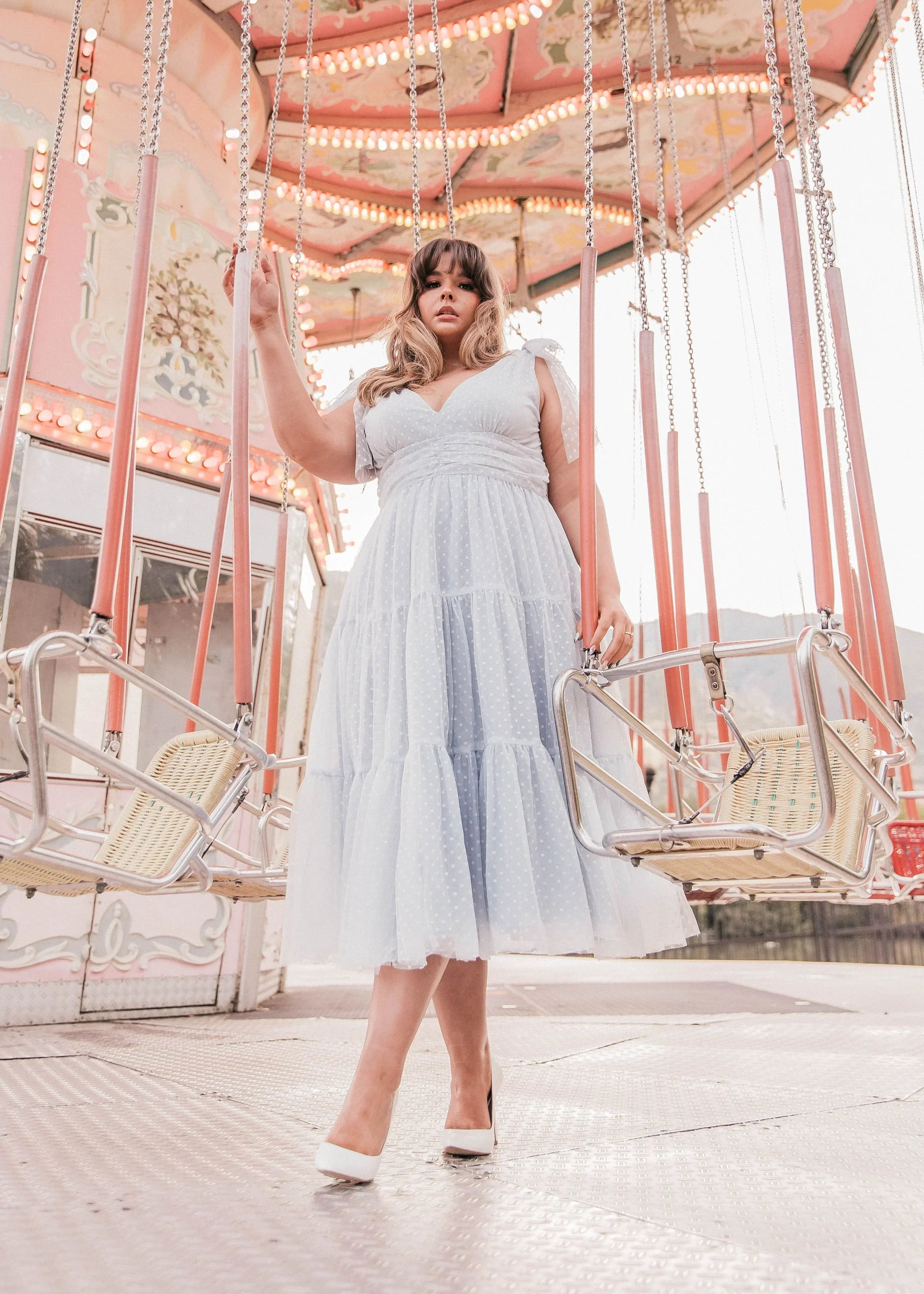 Jeanne Dress Dusty Blue Dresses - JessaKae - Jeanne Dress Dusty Blue - Dusty Blue / XXS