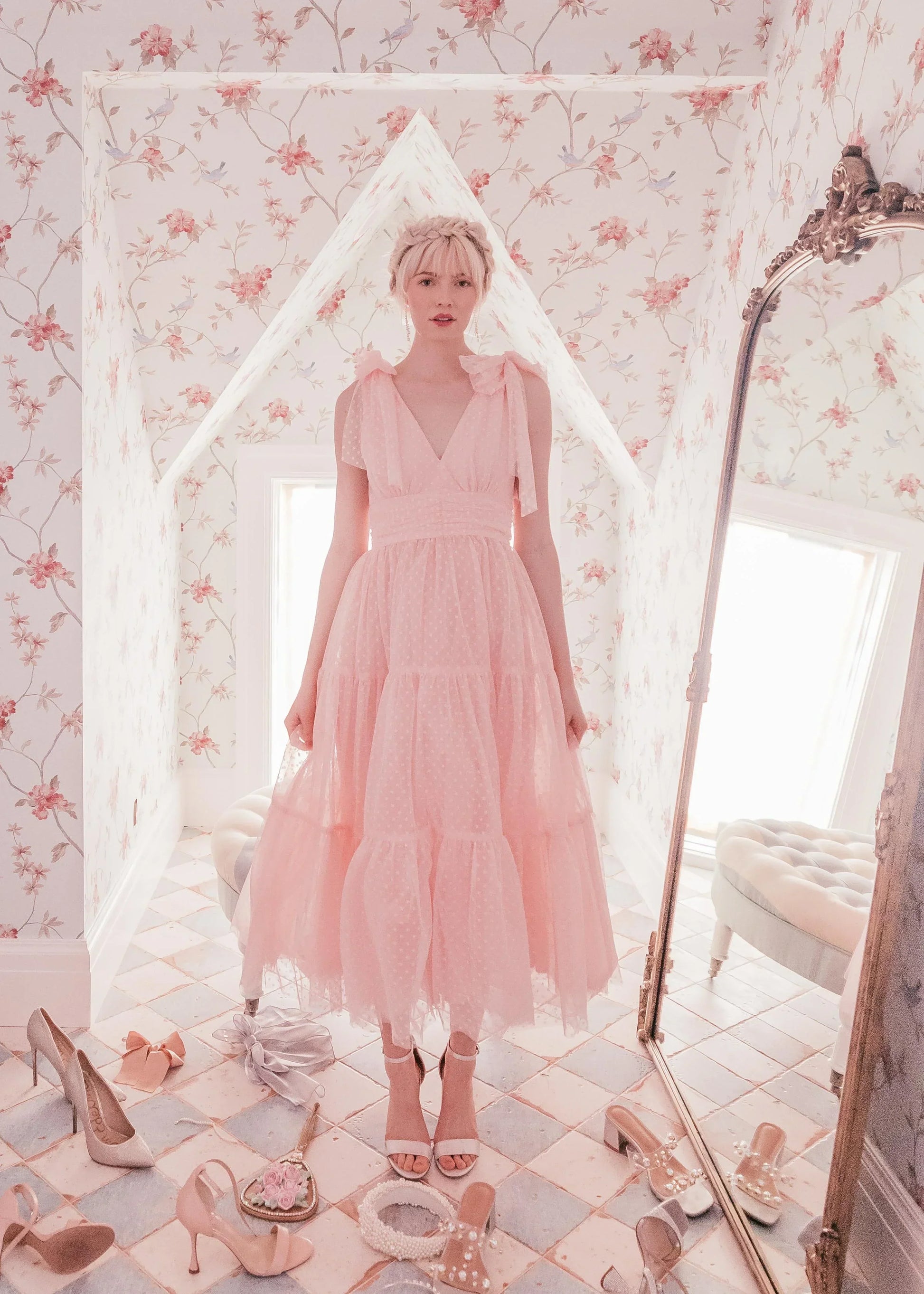 Jeanne Dress Pink Dresses - JessaKae - Jeanne Dress Pink - Pink / XXS