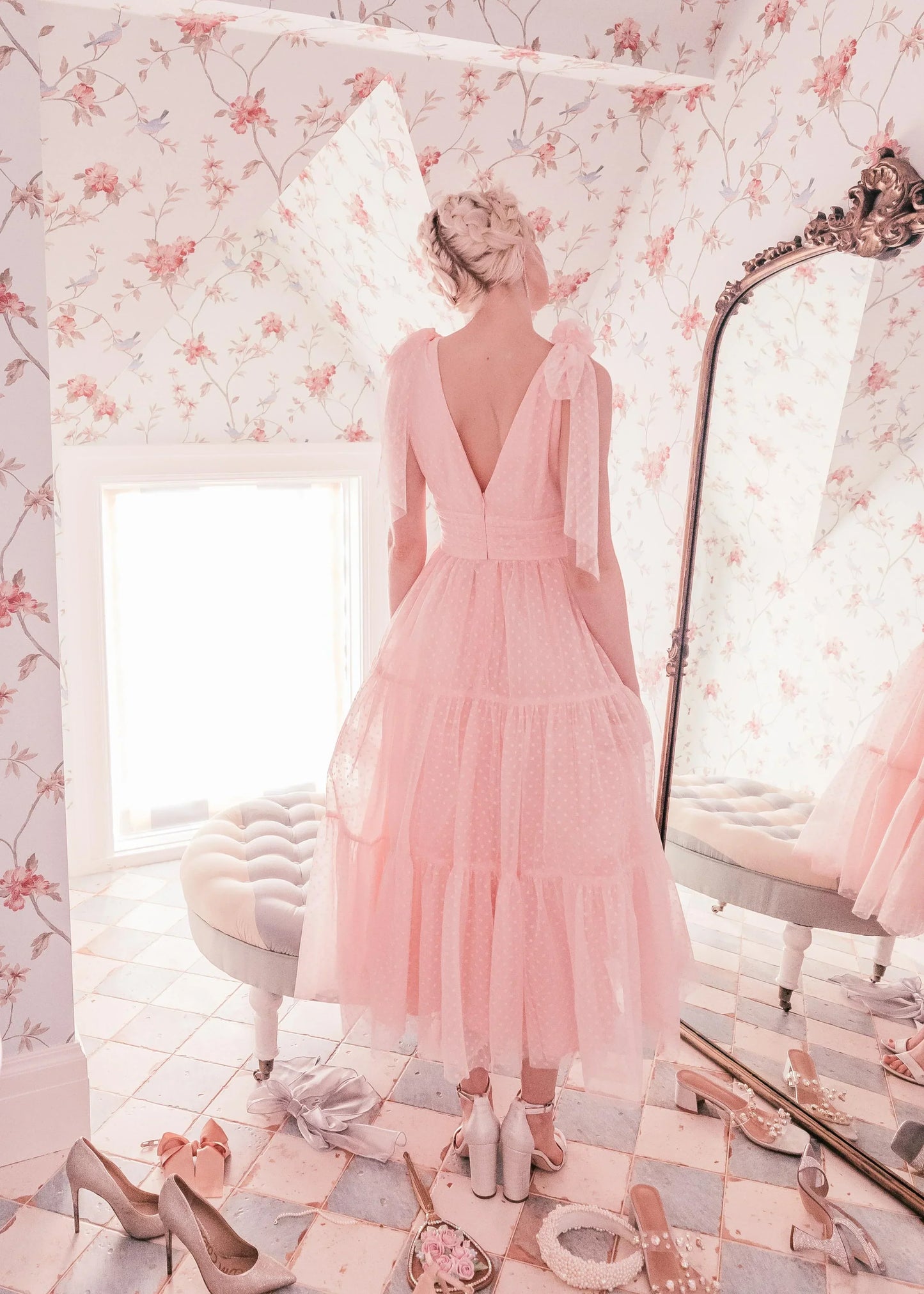 Jeanne Dress Pink Dresses - JessaKae - Jeanne Dress Pink - Pink / XXS