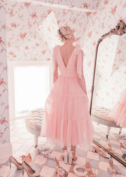 Jeanne Dress Pink Dresses - JessaKae - Jeanne Dress Pink - Pink / XXS